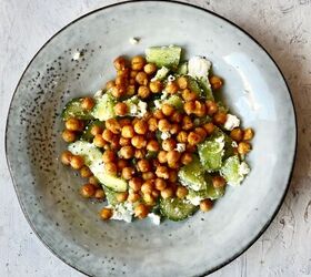 Green Melon, Cucumber and Feta Salad With Crispy Chickpeas
