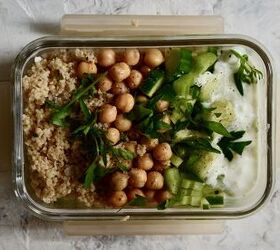 Lunchbox Series: Cous-Cous, Chickpeas, Chopped Cucumber and Tzatziki