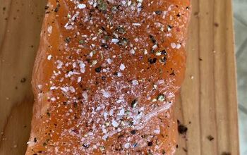 Bourbon Glazed Grilled Cedar Plank Salmon