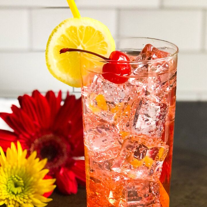 dirty shirley temple cocktail or mocktail