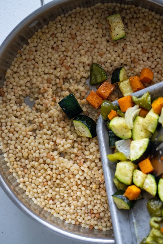 pearl couscous salad with roasted vegetables