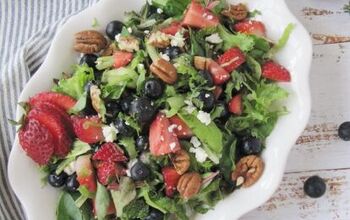 Strawberry and Fresh Herb Salad With Blueberries and Feta