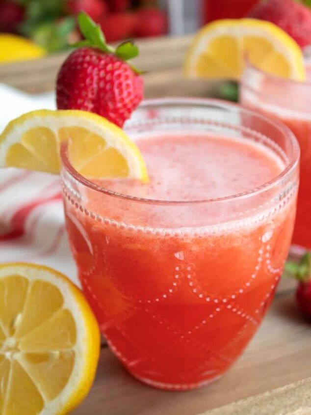 simple summer spiked strawberry lemonade