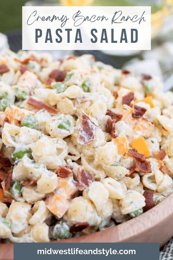 creamy bacon ranch pasta salad