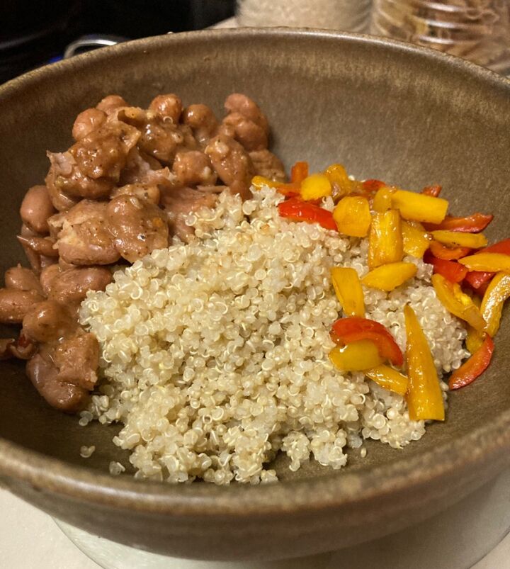 quinoa pork bowl