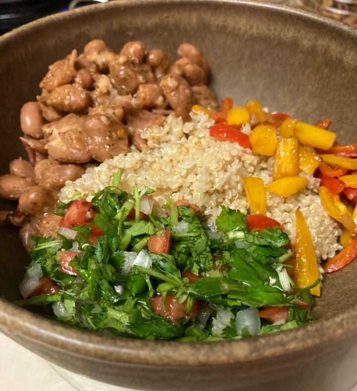 quinoa pork bowl