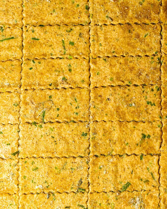 sourdough crackers recipe with field garlic