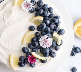Lemon Cornmeal Cake With Blueberries