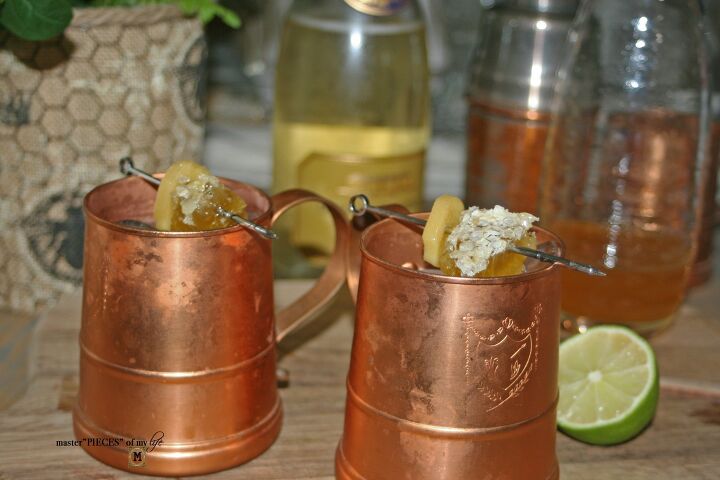 honey ginger champagne mule cocktail