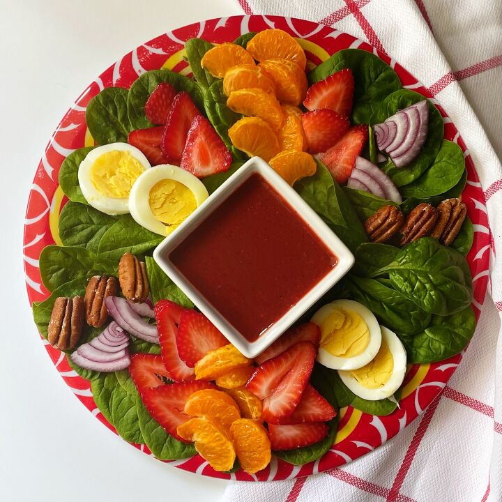 strawberry citrus salad with strawberry vinaigrette