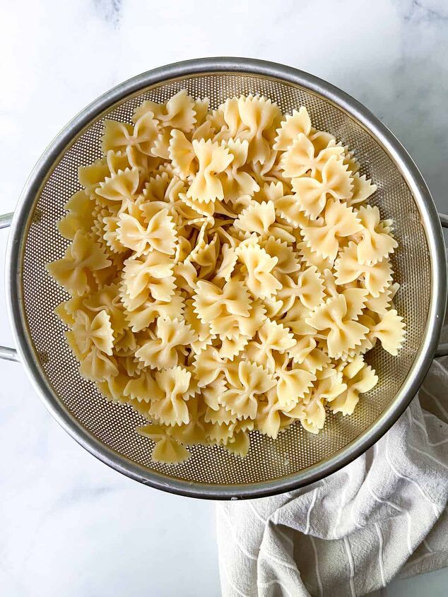 easy italian pasta salad with italian dressing, Cook pasta until al dente