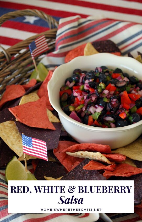 quick and easy appetizer red white and blueberry salsa