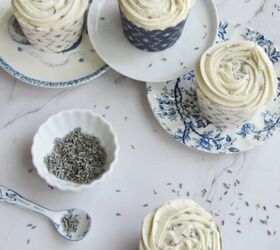 Lavender Cupcakes With Marshmallow Buttercream Frosting