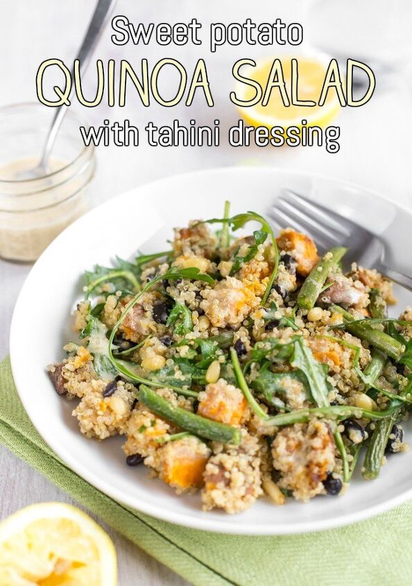 Sweet Potato Quinoa Salad With Tahini Dressing Sweet Potato Quinoa Salad With Tahini Dressing