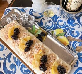 frozen limoncello dessert with toasted coconut