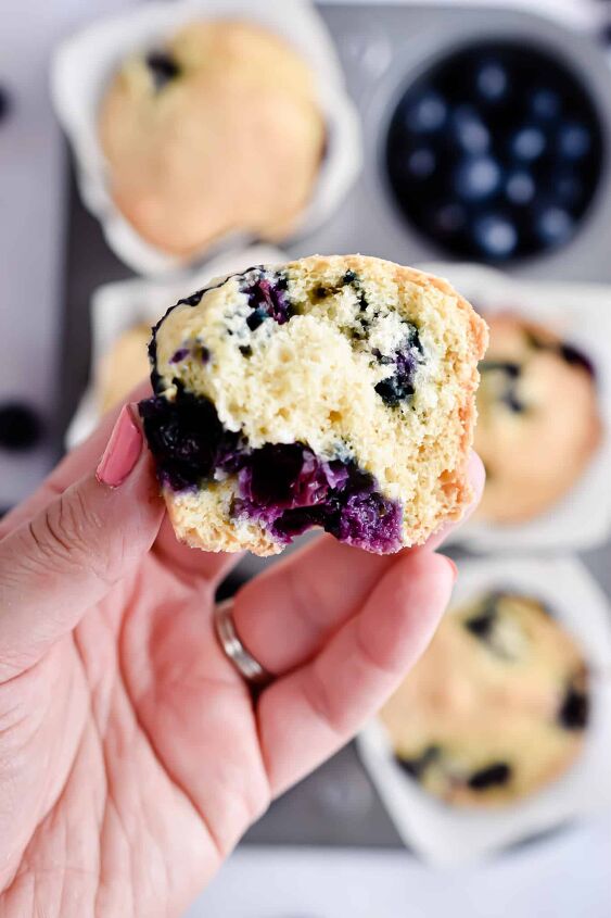 bakery style sourdough blueberry muffins