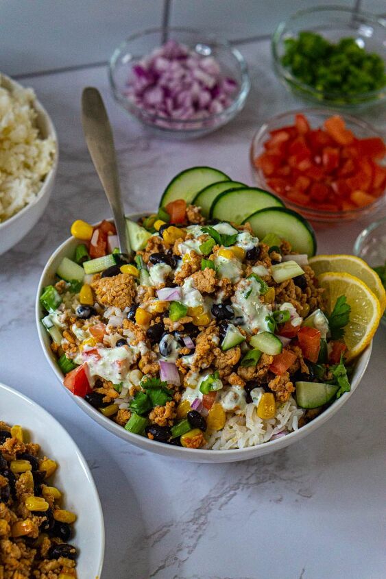 tandoori chicken taco bowl