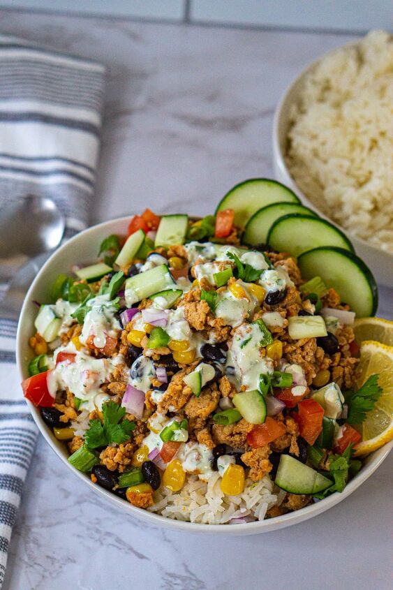 tandoori chicken taco bowl