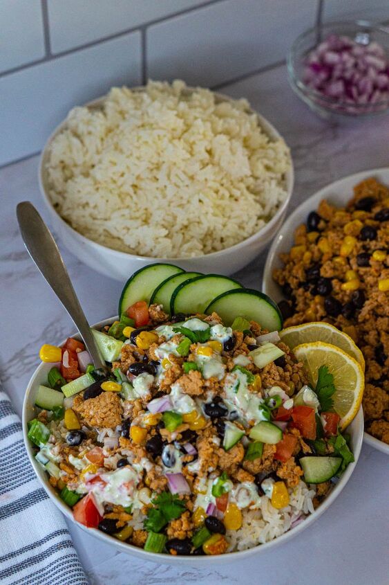 tandoori chicken taco bowl