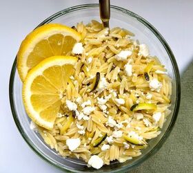 Lemon Zucchini Orzo With Feta