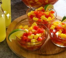 Fruit Salad With Pineapple Peel Juice
