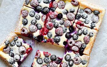 Easy Crustless Yogurt Cheesecake Bars With Berries
