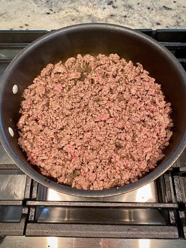 homemade sloppy joes on texas toast happy honey kitchen, Step 1 brown ground meat
