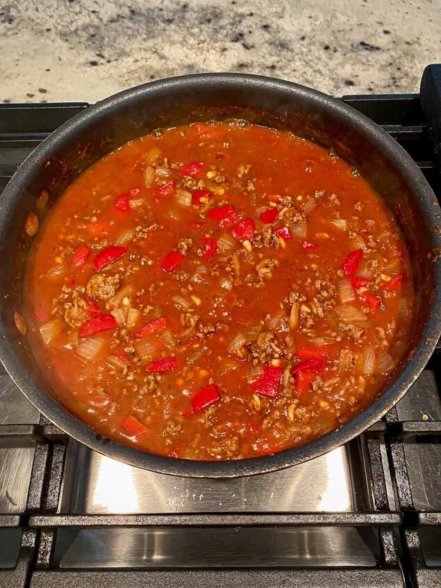 homemade sloppy joes on texas toast happy honey kitchen, Step 4 add liquid ingredients and bring to a boil then simmer