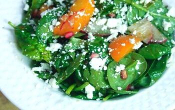 Simple Spinach Salad With Fresh Apricots and Apricot Salad Dressing