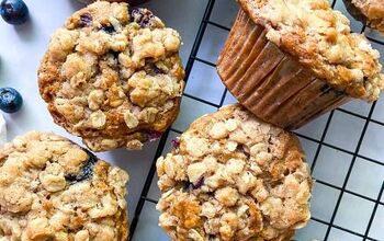 Banana Blueberry Oatmeal Muffins
