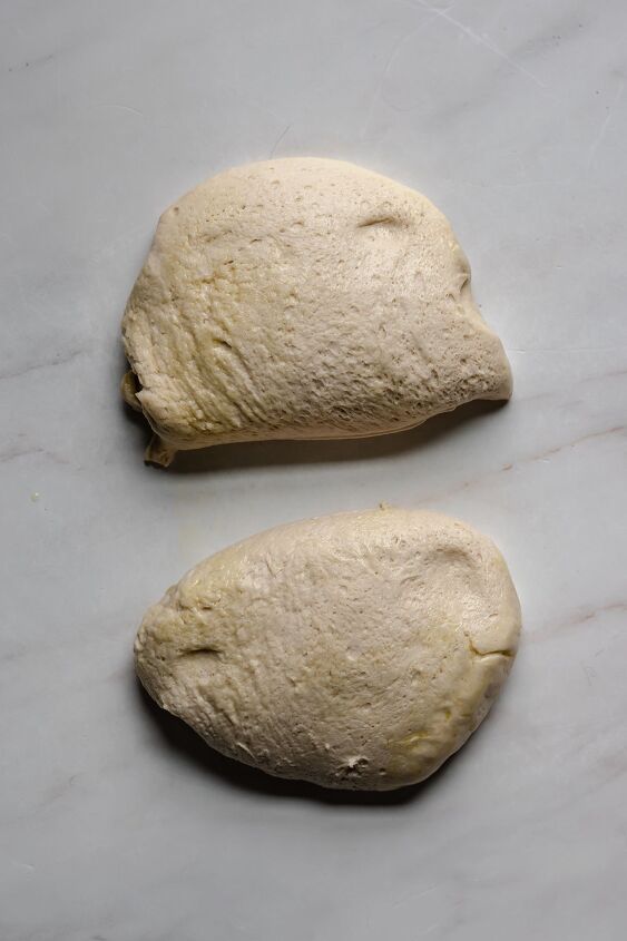 crab pretzel, Cut the dough into two pieces