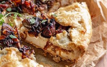 Mushroom, Caramelized Onion and Potato Tart