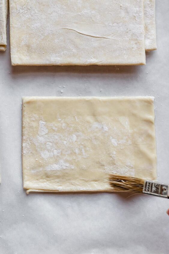 reuben hand pies, Brush the edges lightly with water