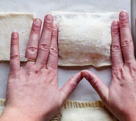 reuben hand pies, Press to seal