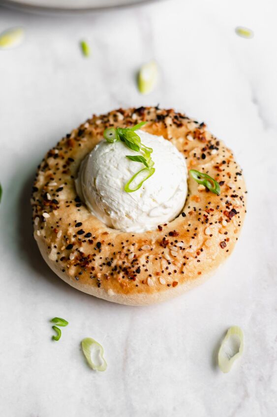bialy bagels with everything seasoning