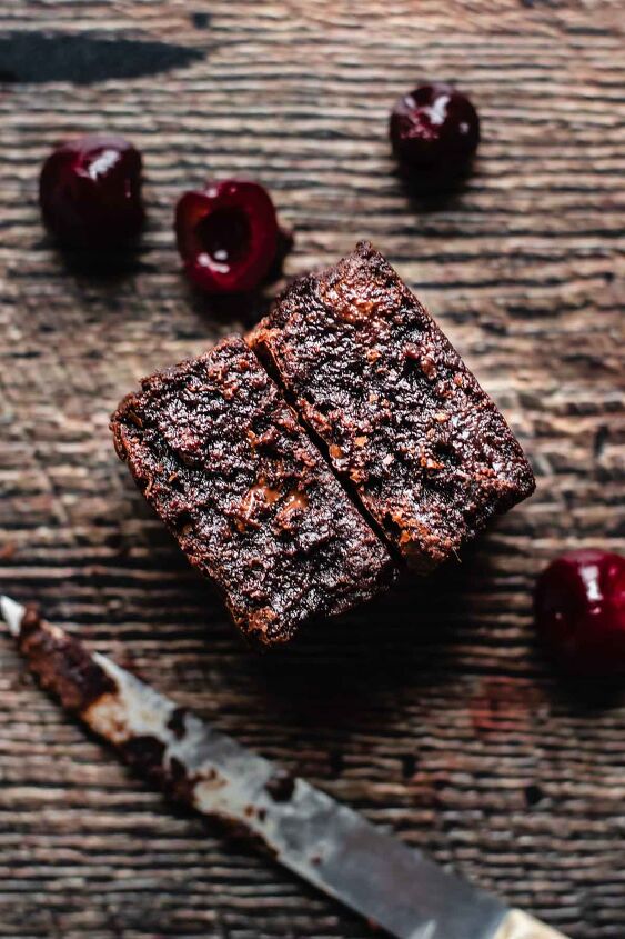 black forest chocolate cherry brownies