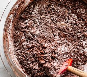 black forest chocolate cherry brownies, Fold the wet and dry ingredients together