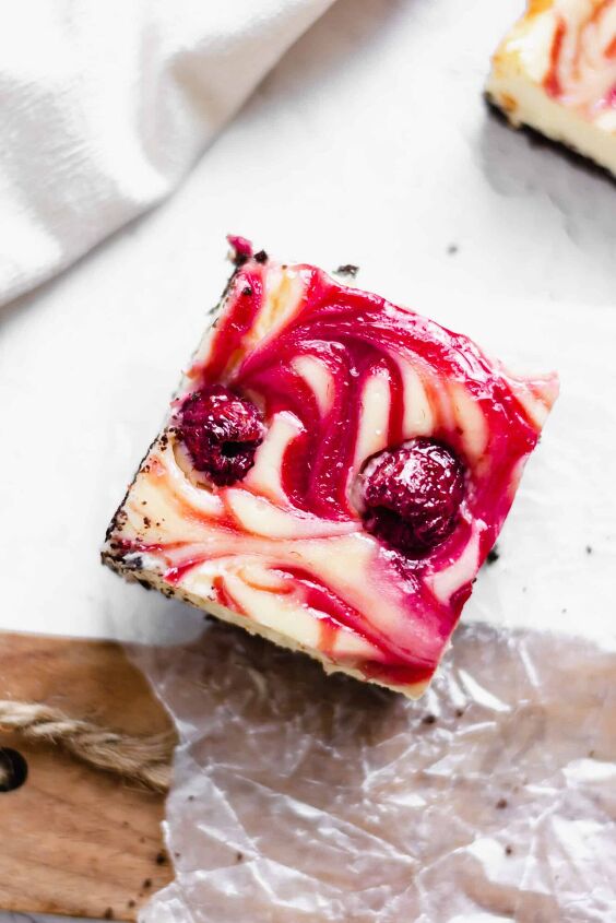raspberry white chocolate cheesecake bars