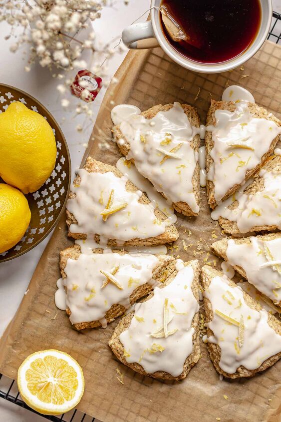 earl grey scones with lemon glaze