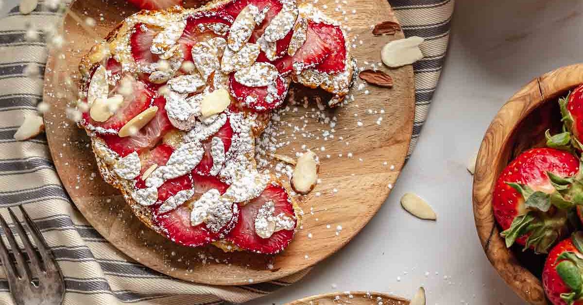 Strawberry Almond Bostock Pastry With Croissant