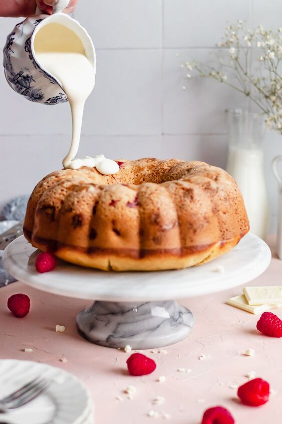 raspberry white chocolate bundt cake