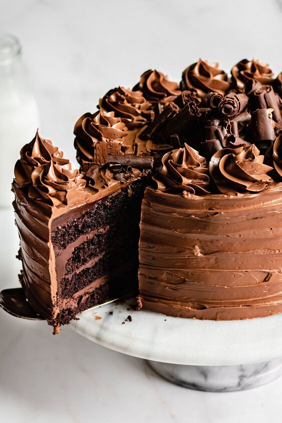triple chocolate layer cake