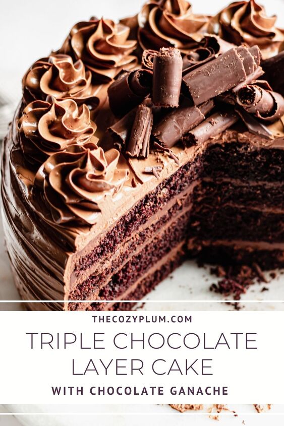 triple chocolate layer cake