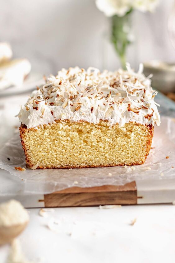 coconut almond loaf cake
