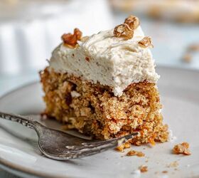 carrot snack cake with cream cheese frosting
