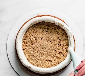 pear spice cake with brown butter frosting