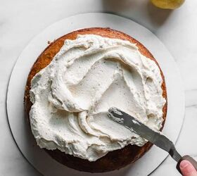 pear spice cake with brown butter frosting