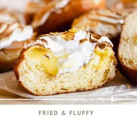 lemon filled donuts with meringue topping