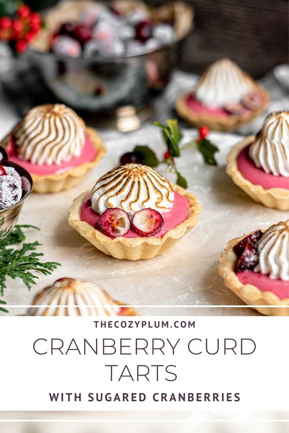 cranberry curd tart mini version