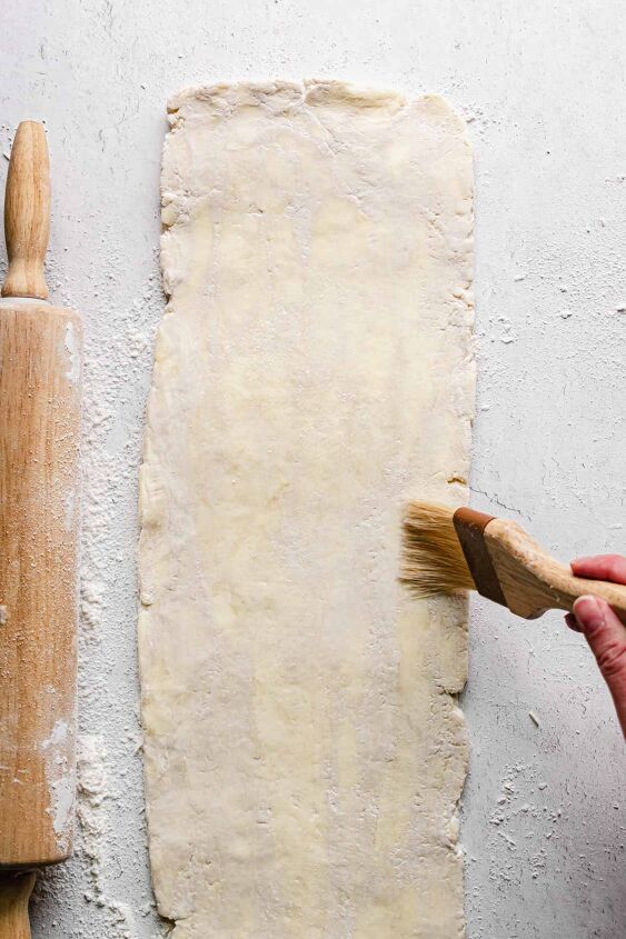 perfect rough puff pastry with video, Remove excess flour with a pastry brush